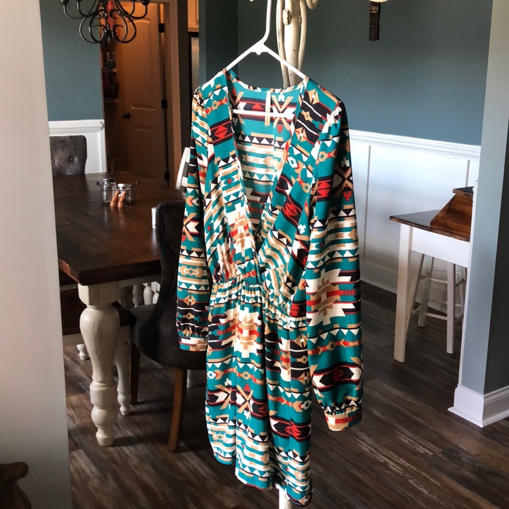 Aztec print dress